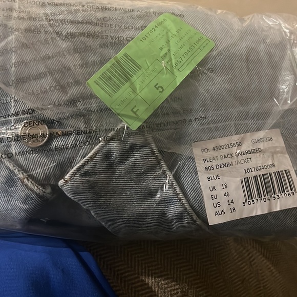 Blue Pleat Back 80's Denim Jacket - Picture 4 of 4